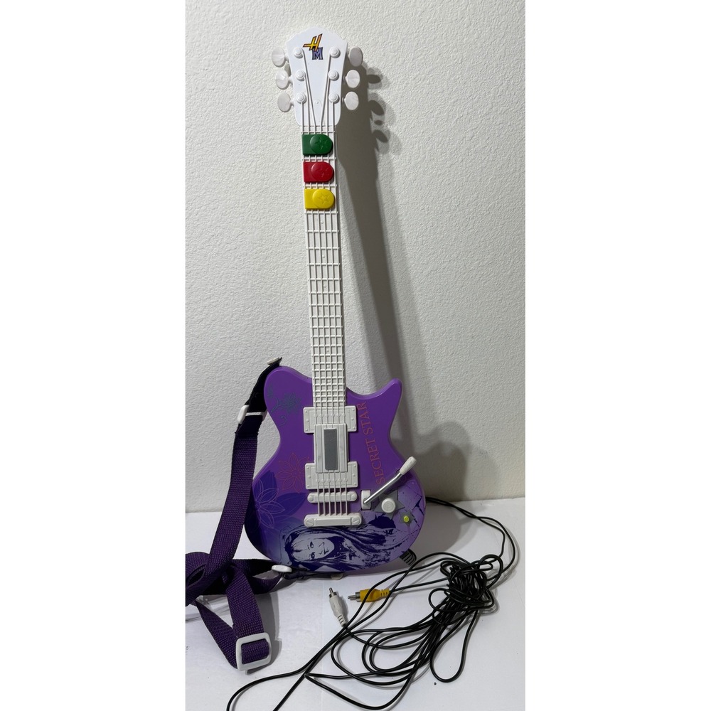 Disney Hannah Montana Secret Star TV Games Guitar Controller Purple 2008 Jakks